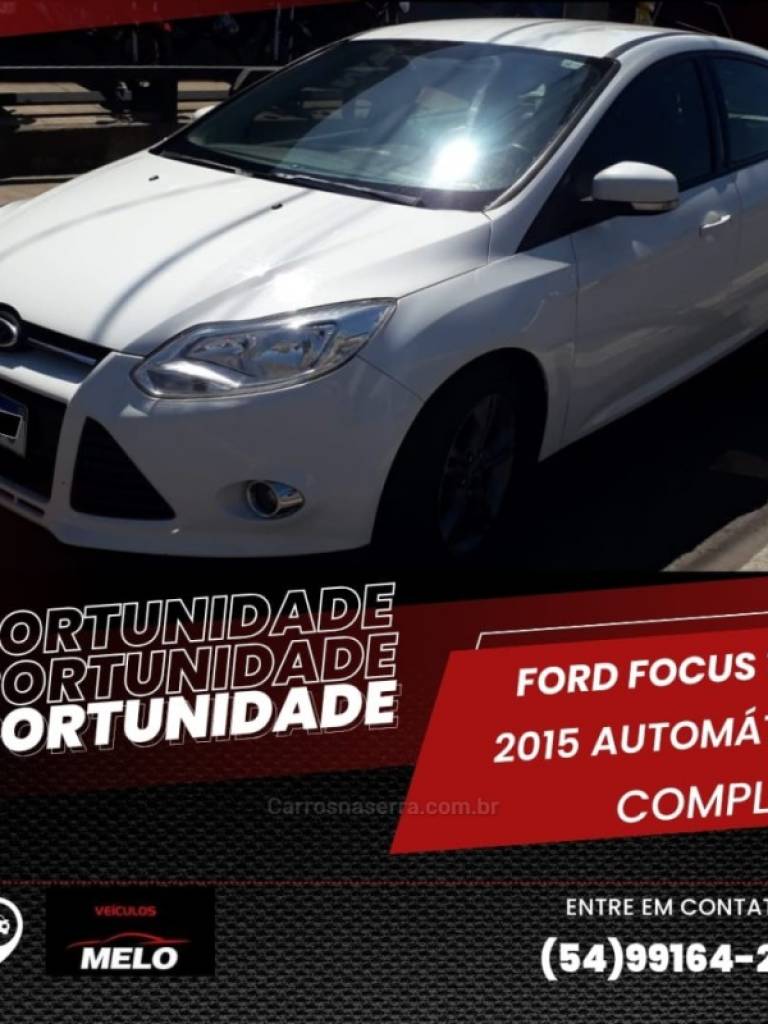 FORD - FOCUS - 2014/2015 - Branca - Sob Consulta